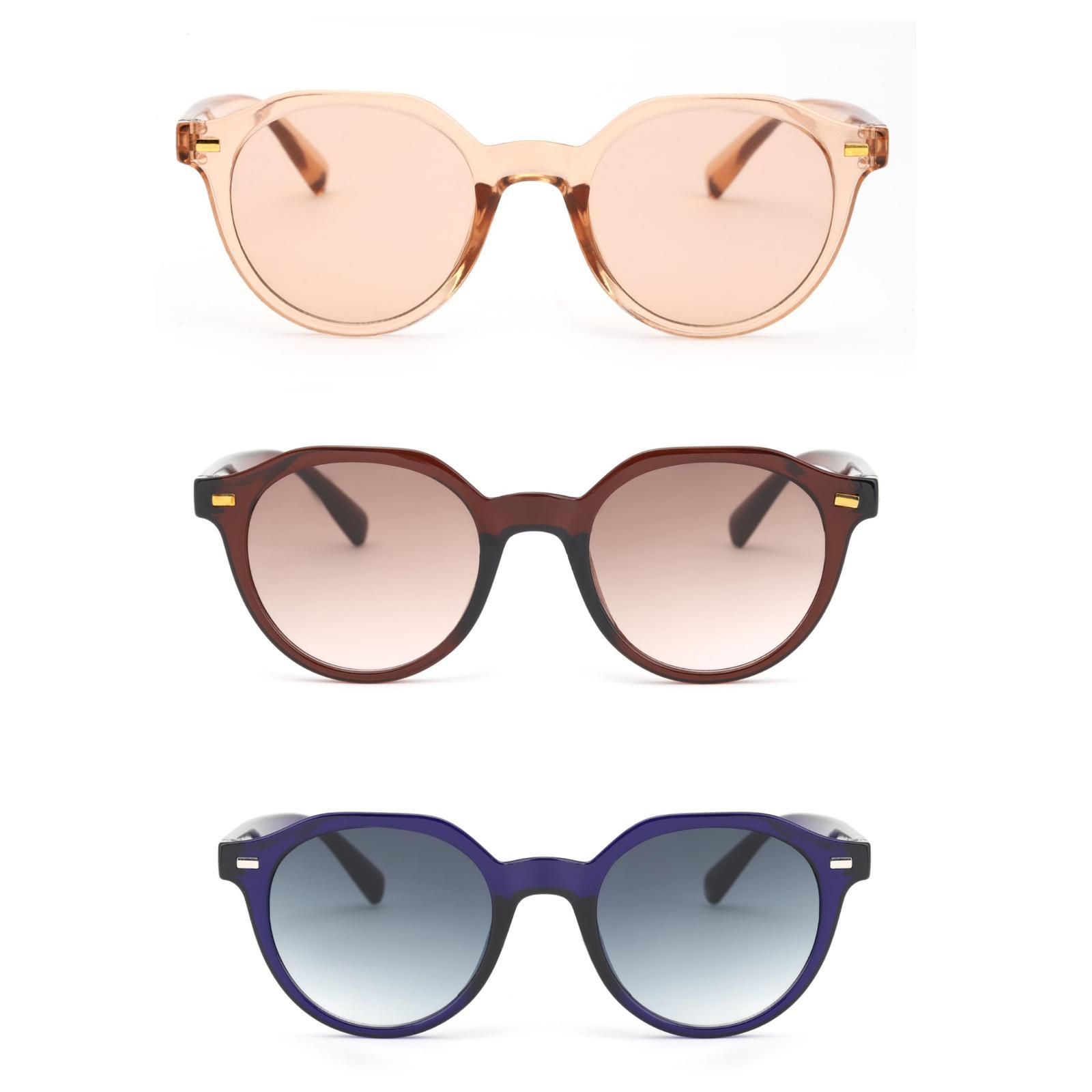 3lü Avantaj Seti Unisex UV400 Koruma Oval Güneş Gözlüğü 23007