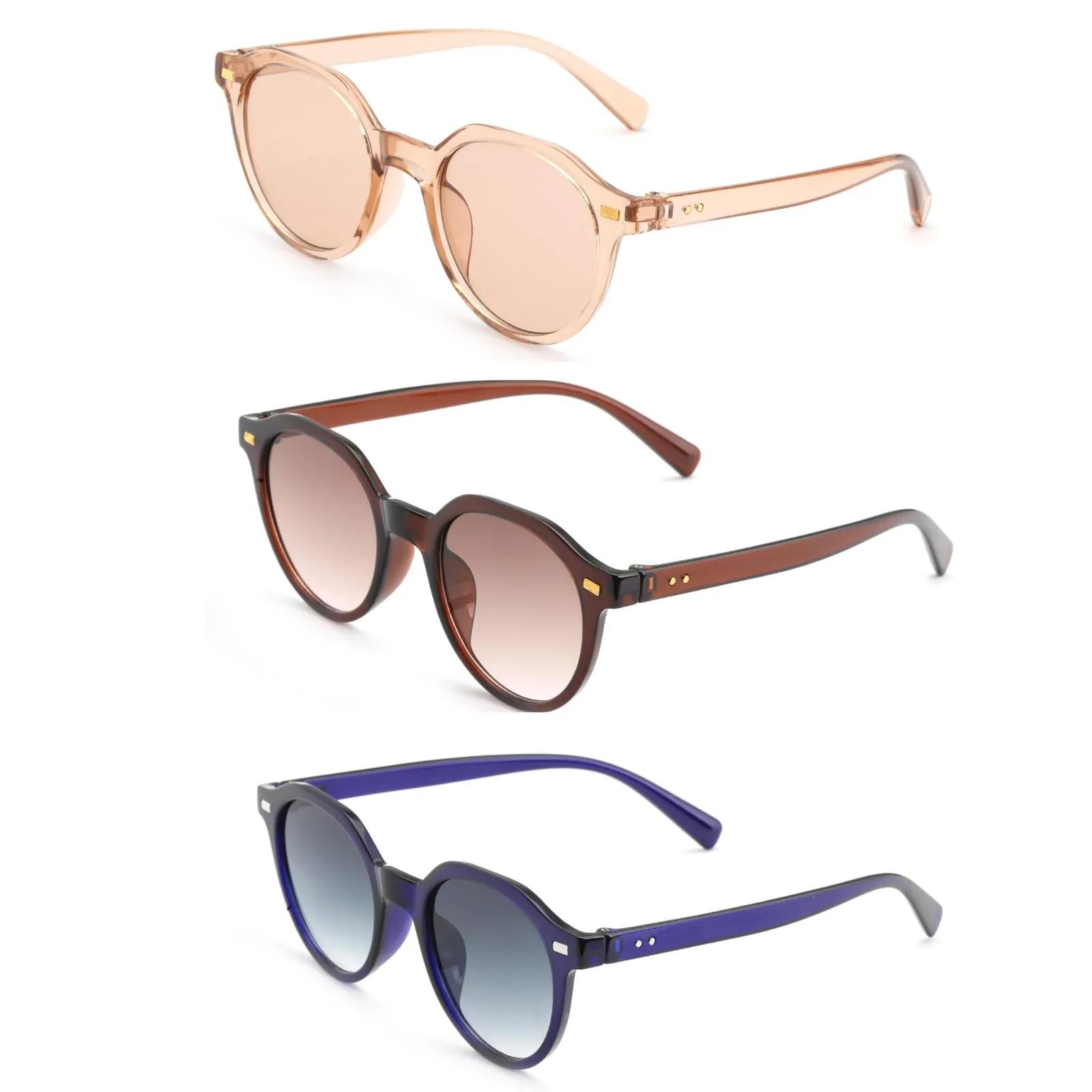 3lü Avantaj Seti Unisex UV400 Koruma Oval Güneş Gözlüğü 23007