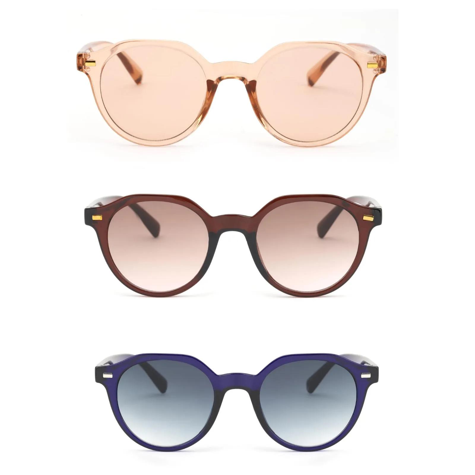 3lü Avantaj Seti Unisex UV400 Koruma Oval Güneş Gözlüğü 23007