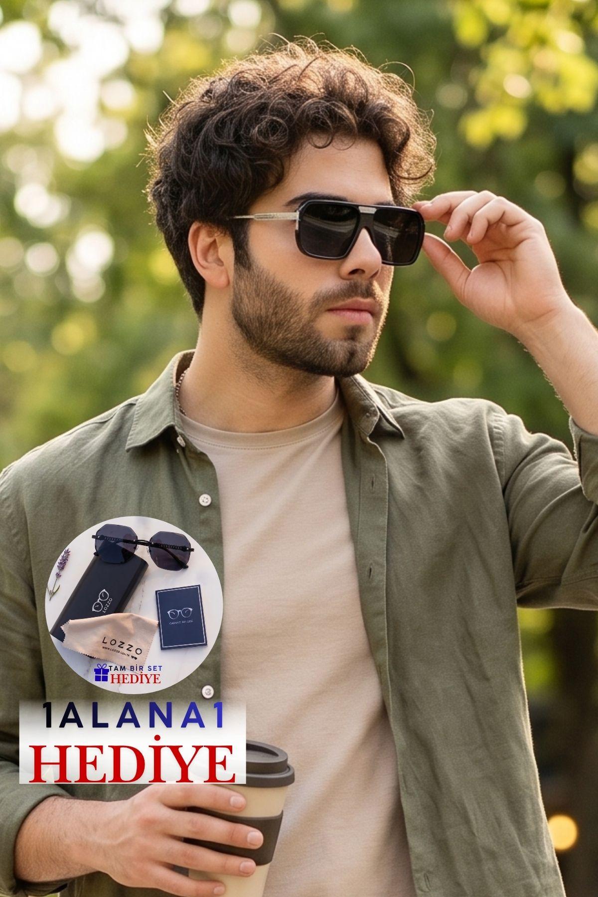 Erkek UV400 Siyah Sportif Güneş Gözlüğü WP25-35 C2
