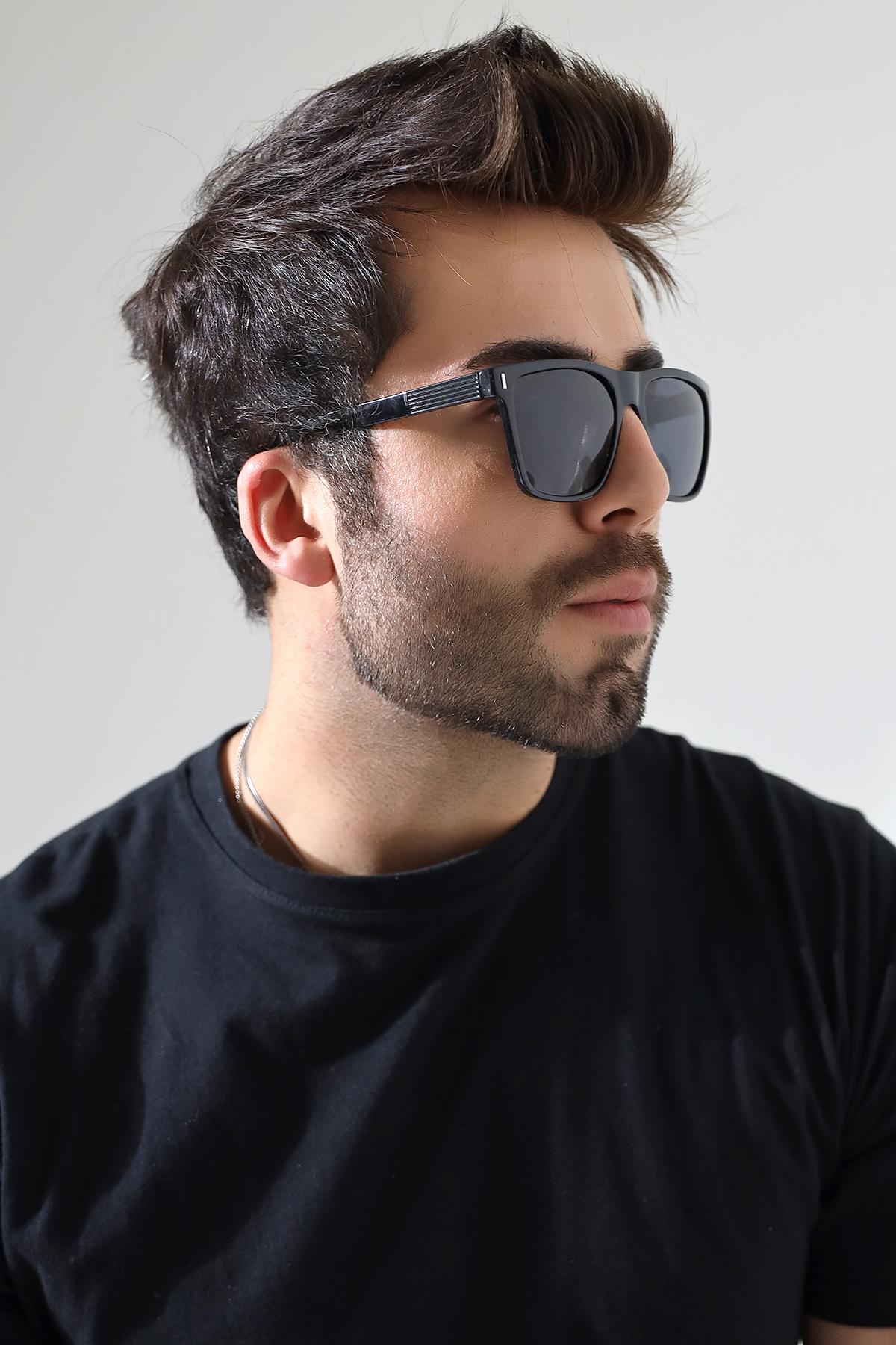 Erkek Kare Aksesuarlı Polarize Güneş Gözlüğü 23041 c2 p