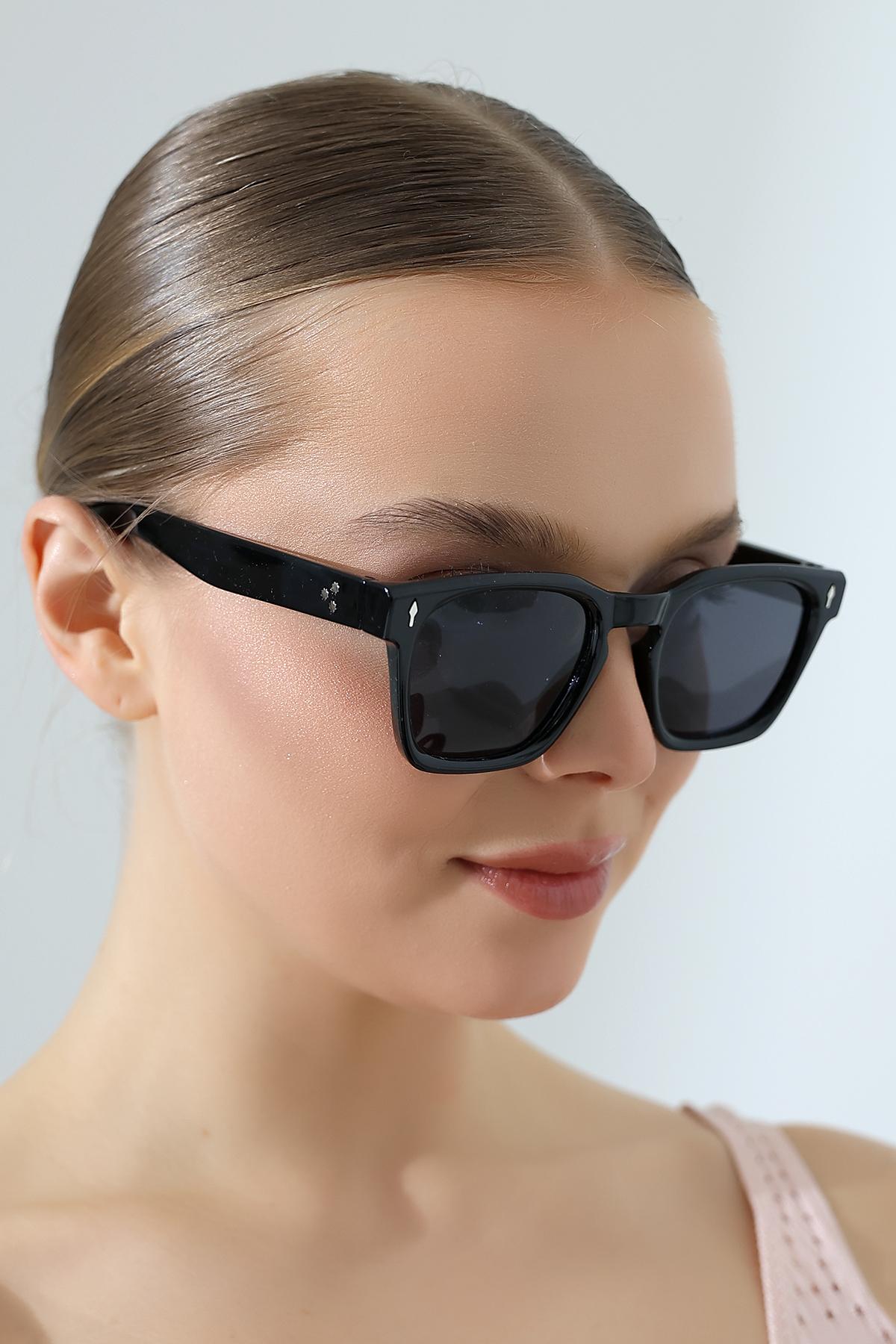 Kadın Kare Siyah Polarize Güneş Gözlüğü 23037 c2