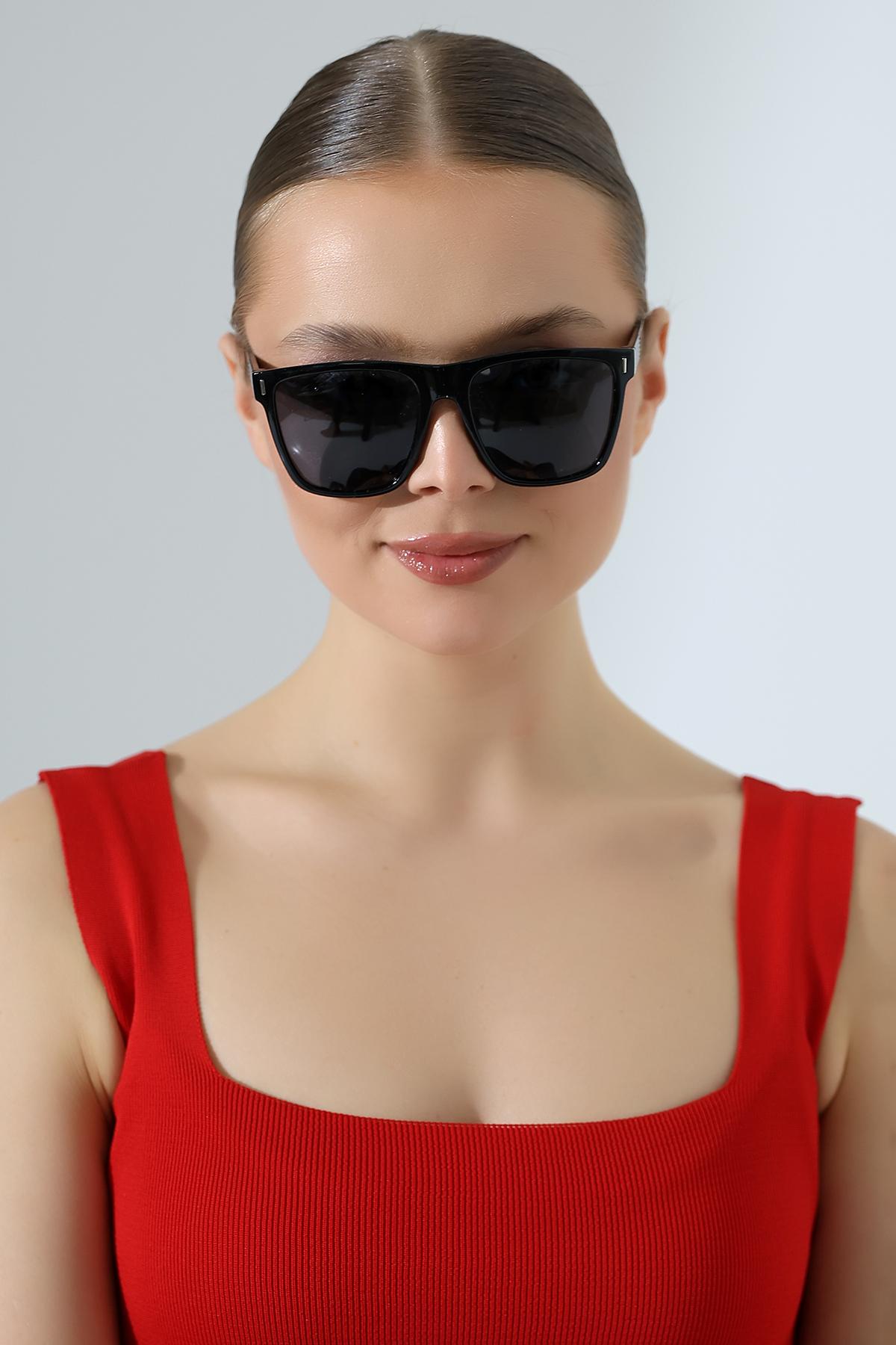 Kadın Kare Siyah Polarize Güneş Gözlüğü 23041 c2 p