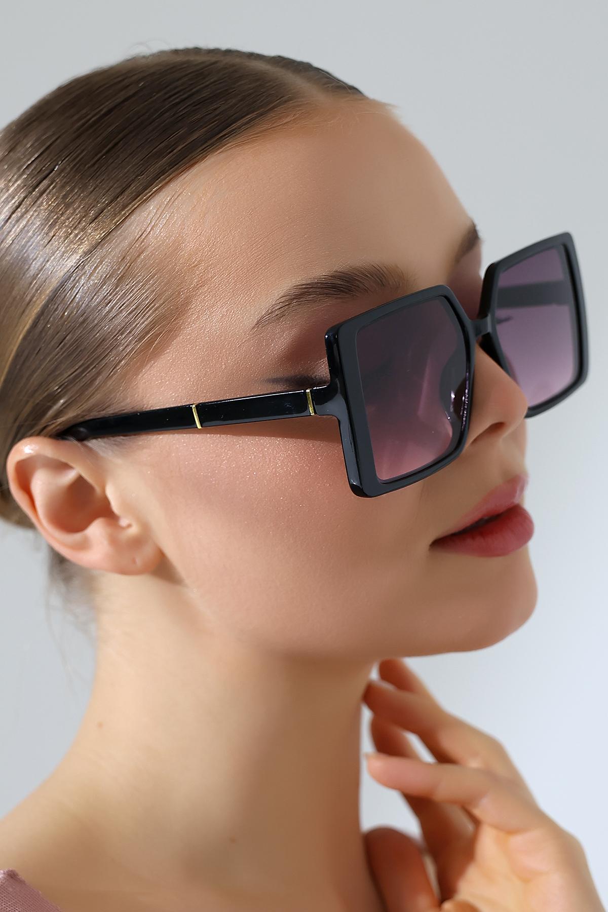 Kadın Kelebek Gümüş Aksesuarlı UV400 Güneş Gözlüğü 23066 c2 Açık Cam